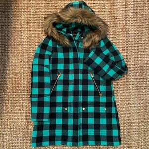 J. Crew Chateau Parka in Buffalo-Check Italian Stadium Cloth Wool, NWT 6